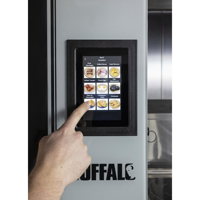 Buffalo Freestanding Smart Touchscreen Compact Combi Oven  6 x GN 1/1 with Installation Kit & Extraction Hood Buffalo