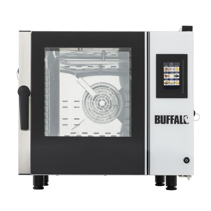 Buffalo Freestanding Smart Touchscreen Compact Combi Oven  6 x GN 1/1 with Installation Kit & Extraction Hood Buffalo