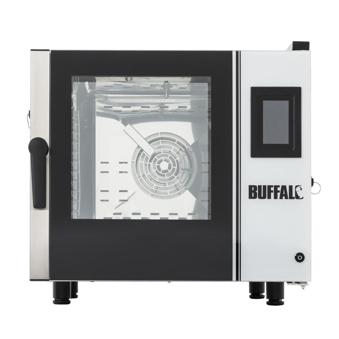 Buffalo Freestanding Smart Touchscreen Compact Combi Oven  6 x GN 1/1 with Installation Kit & Extraction Hood Buffalo