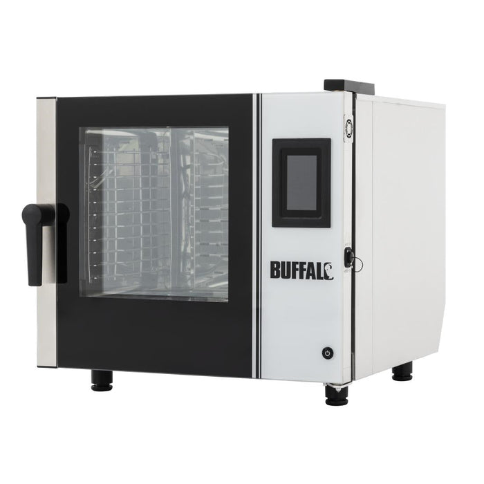 Buffalo Freestanding Smart Touchscreen Compact Combi Oven  6 x GN 1/1 with Installation Kit & Extraction Hood Buffalo