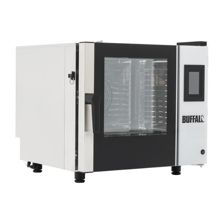 Buffalo Freestanding Smart Touchscreen Compact Combi Oven  6 x GN 1/1 with Installation Kit & Extraction Hood Buffalo