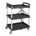 Vogue 3 Tier PP Folding Trolley Black Small Vogue