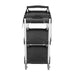 Vogue 3 Tier PP Folding Trolley Black Small Vogue