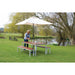 Enviro Outdoor Walnut Effect Faux Wood Table 1800mm Gopak