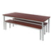 Enviro Outdoor Walnut Effect Faux Wood Table 1800mm Gopak