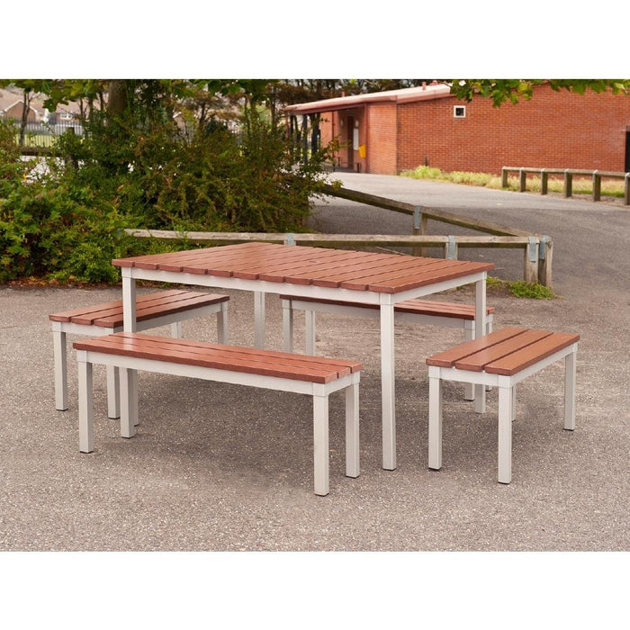Enviro Outdoor Walnut Effect Faux Wood Bench 3ft Gopak