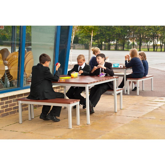 Enviro Outdoor Walnut Effect Faux Wood Bench 3ft Gopak