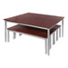Enviro Square Outdoor Walnut Effect Faux Wood Table 1250mm Gopak