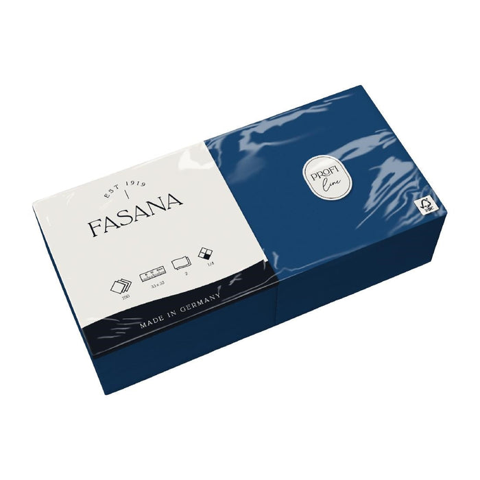 Fasana Lunch Napkin Blue 33x33cm 2ply 1/4 Fold (1500 Pack) Fasana