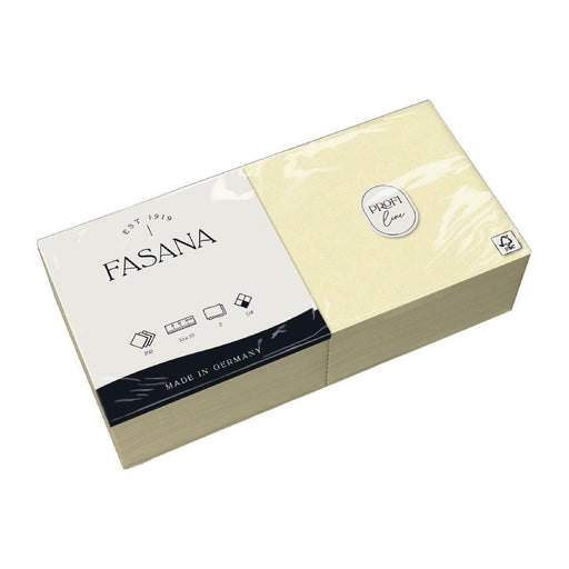 Fasana Lunch Napkin Crème 33x33cm 2ply 1/4 Fold (1500 Pack) Fasana