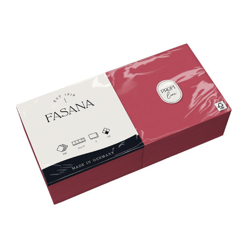 Fasana Lunch Napkin Bordeaux 33x33cm 2ply 1/4 Fold (1500 Pack) Fasana