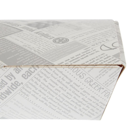 Colpac Compostable Food Boxes Newspaper Print 250mm (150 Pack) Colpac