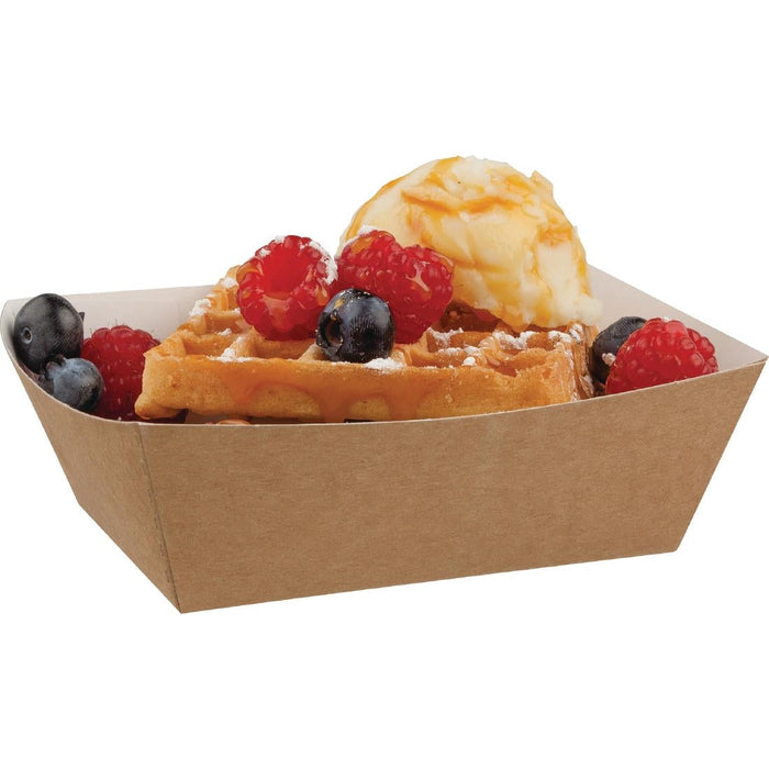Colpac Compostable Kraft Food Trays Small 124mm (500 Pack) Colpac