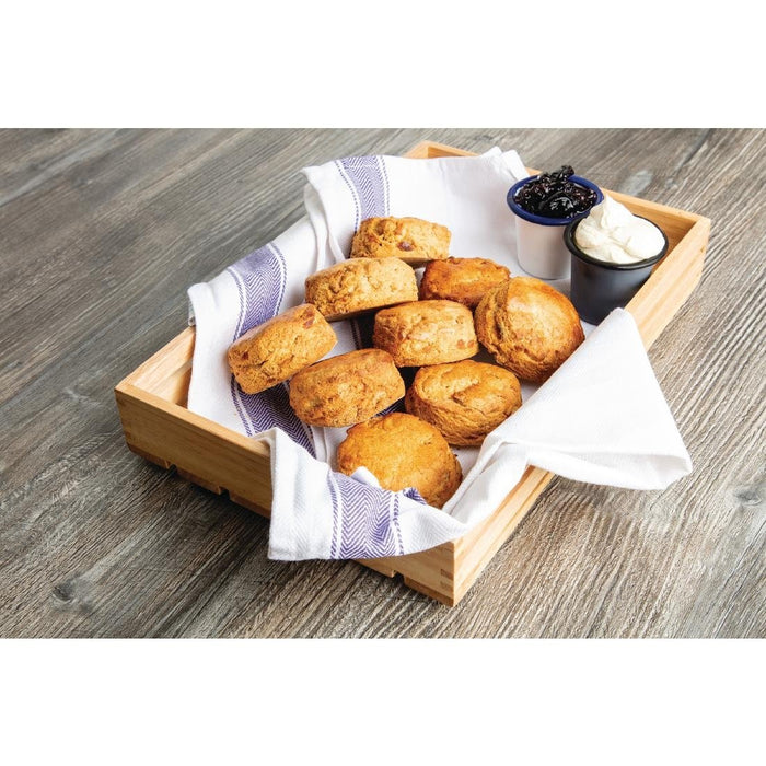 Olympia Enamel Sauce Cup White and Blue (6 Pack) Olympia