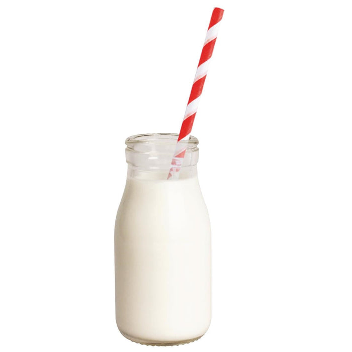 Olympia Glass Mini Milk Bottles 200ml (12 Pack) Olympia