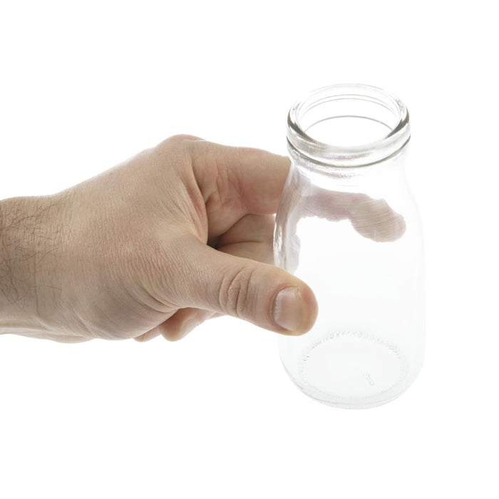 Olympia Glass Mini Milk Bottles 200ml (12 Pack) Olympia