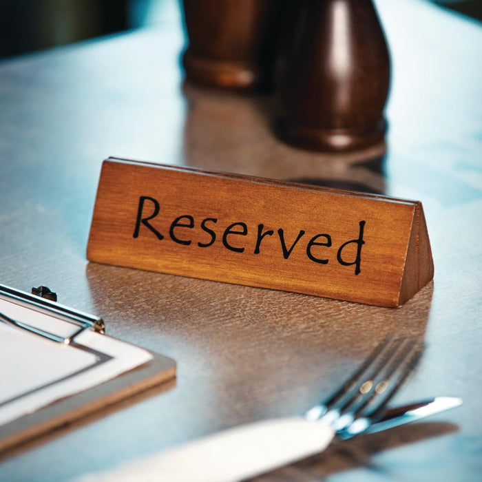 Olympia Acacia Menu Holder and Reserved Sign (10 Pack) Olympia