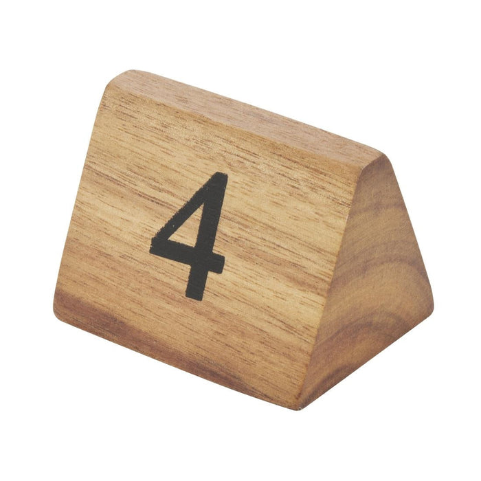 Olympia Acacia Table Number Signs Numbers 1-10 Olympia