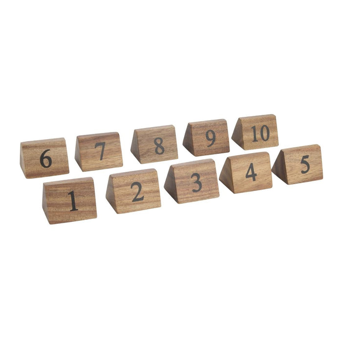 55(H) x 35(W) x 35(D)mm. Acacia Wood. Pack Quantity: 10