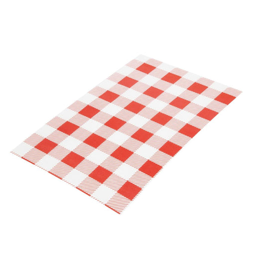 Greaseproof Paper Sheets Red Gingham 190 x 310mm (200 Pack) Chevler