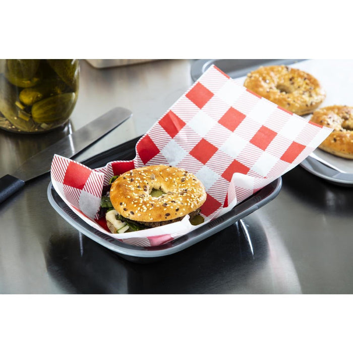 Greaseproof Paper Sheets Red Gingham 190 x 310mm (200 Pack) Chevler