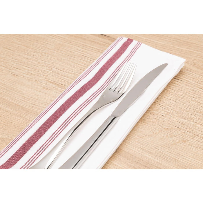 Bistro Table Napkins Burgundy Stripe (10 Pack) Tonrose