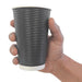Fiesta Recyclable Ripple Wall Takeaway Coffee Cups Black 455ml (25 Pack) Fiesta Recyclable