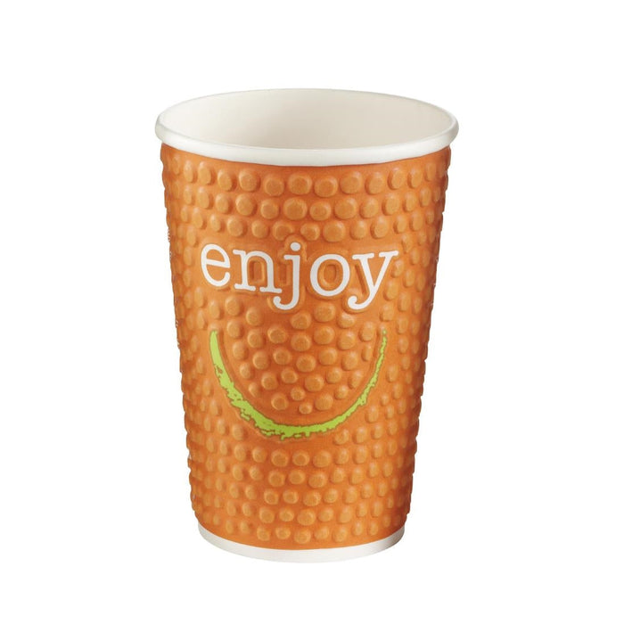 Huhtamaki Enjoy Double Wall Disposable Hot Cups 455ml / 16oz (560 Pack) Huhtamaki