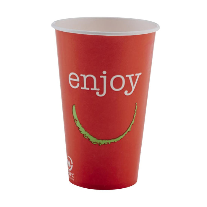 Huhtamaki Enjoy Paper Cold Cups 455ml / 16oz (1000 Pack) Huhtamaki