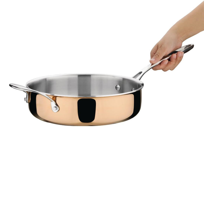 Vogue Copper Tri-Wall Sauté Pan 24cm Vogue