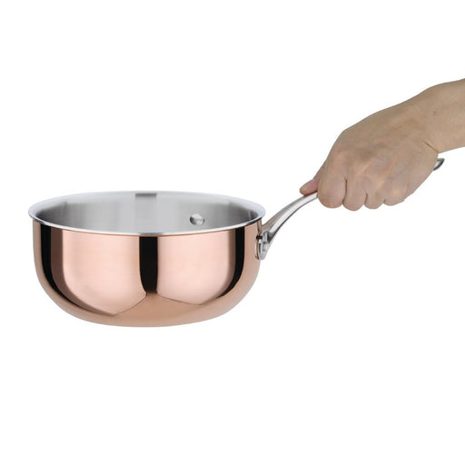 Size:20cm. Capacity: 1.8Ltr. Material: Copper. Induction compatible. Compatible with lid: Y424.