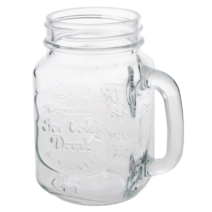 Olympia Handled Mason Jar 450ml (12 Pack) Olympia