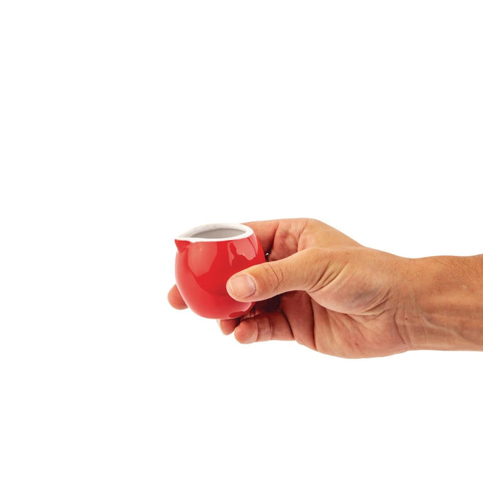 Olympia Cafe Milk Jug Red - 70ml 2.36fl oz (6 Pack) Olympia