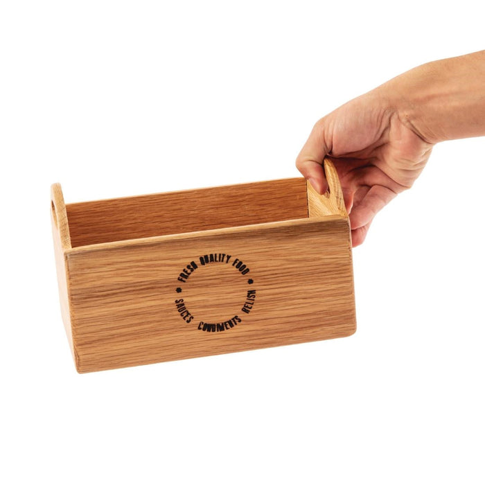 Olympia Oak Printed Table Caddy 230mm Olympia