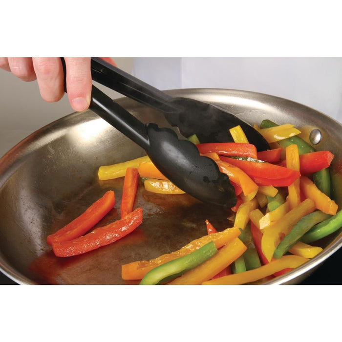 Mercer Culinary Hells Tools Utility Tongs Black 240mm Mercer Culinary