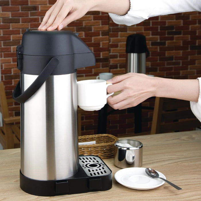 Olympia Stainless Steel Topped Pump Action Airpot 3Ltr Olympia