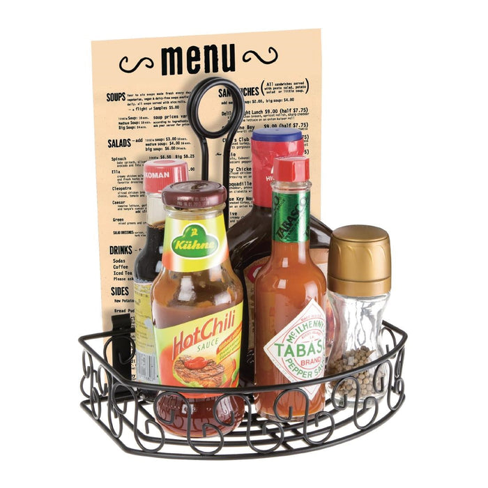 Olympia Wire Condiment Holder With Menu Clip Olympia