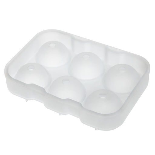 Makes six ice balls at a time. Reusable