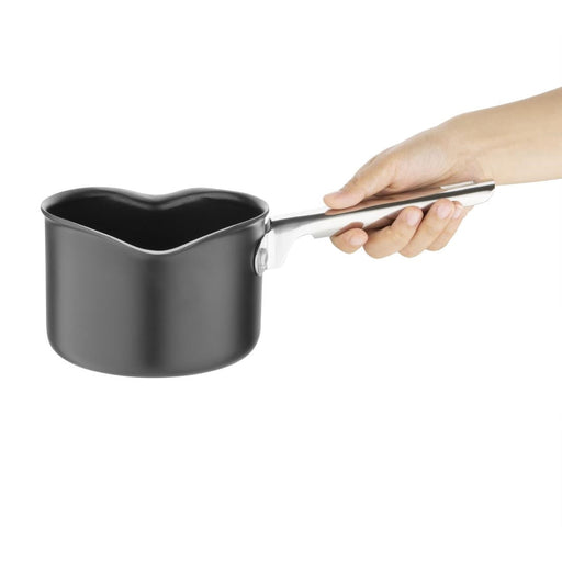 Vogue Aluminium Non-Stick Milk Pan 14cm Vogue