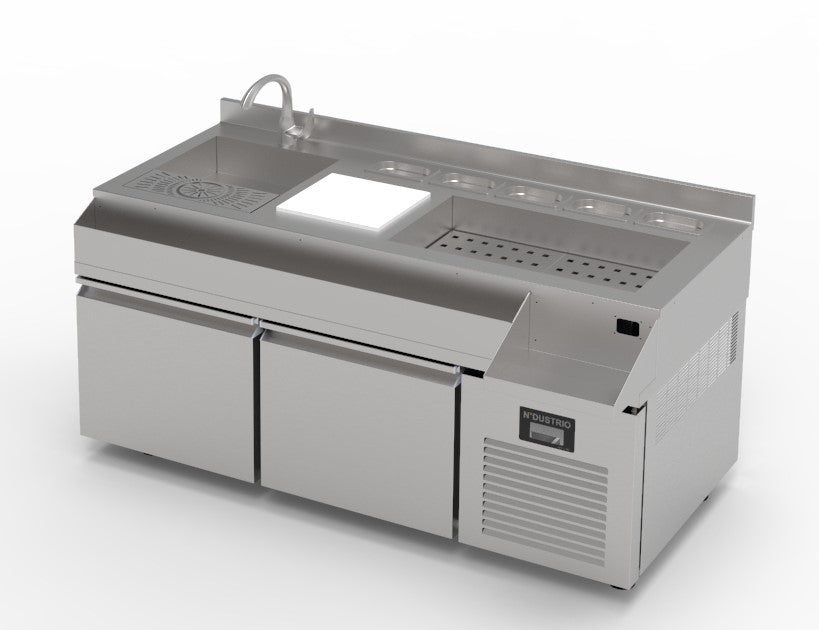 Commercial Stainless Steel Coctail Units Bar Stations with Gastronorm CT 207 Canmac Catering Equipment