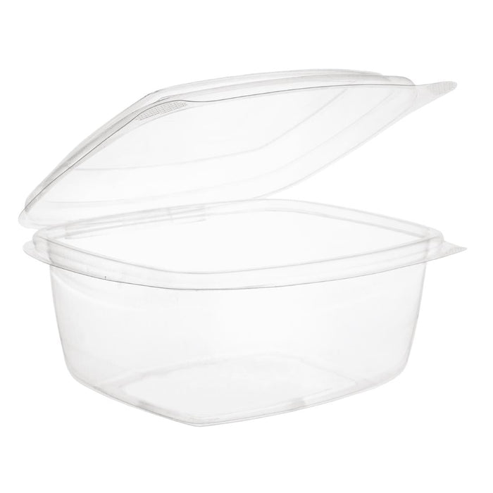 Vegware Compostable PLA Hinged-Lid Deli Containers 473ml / 16oz (300 Pack) Vegware