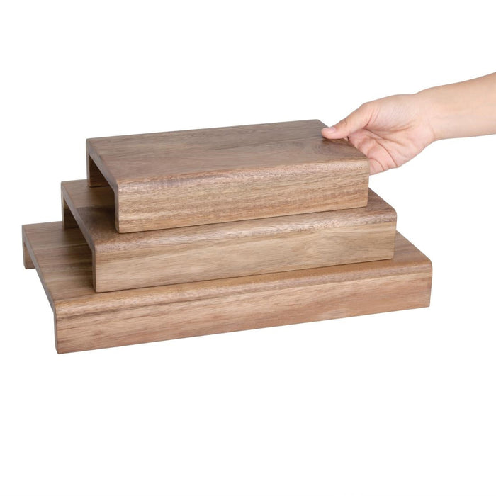 Olympia Acacia Wood Riser Set (3 Pack) Olympia