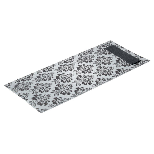 Pack Quantity: 100. Colour: White with Vintage Design Pouch & Black Napkin