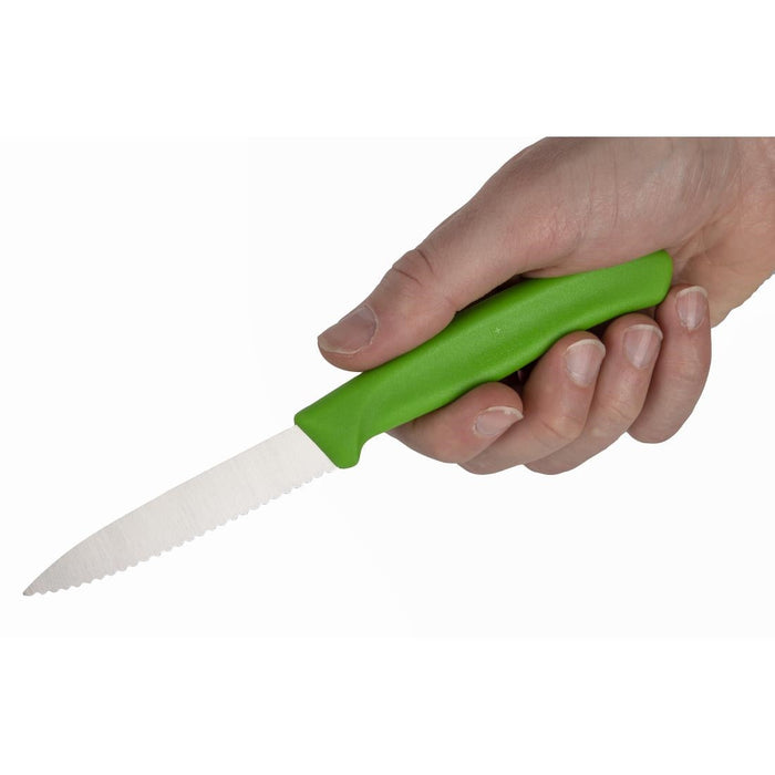 Victorinox Serrated Paring Knife Green 8.1cm Victorinox