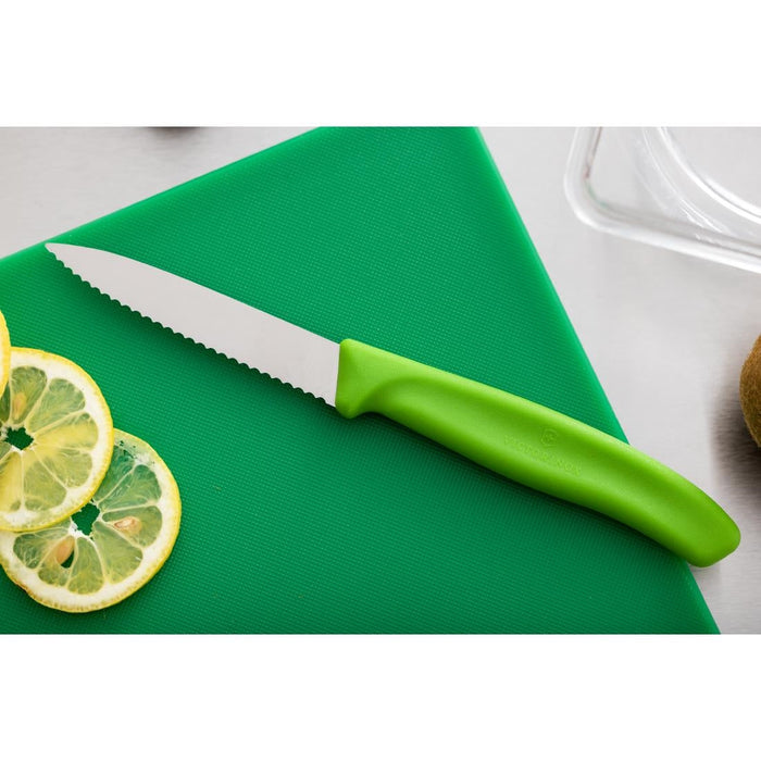 Victorinox Serrated Paring Knife Green 8.1cm Victorinox