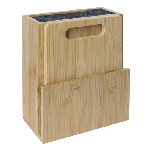 Vogue Wooden Universal Knife Block and Chopping Board Vogue