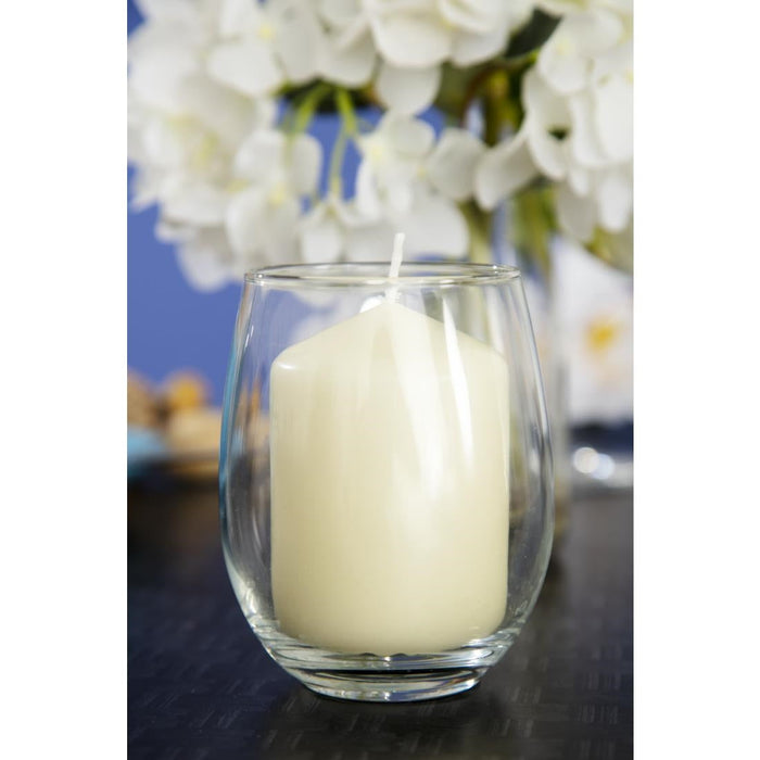 Bolsius Ivory Pillar Short Candles 3" (12 Pack) Bolsius