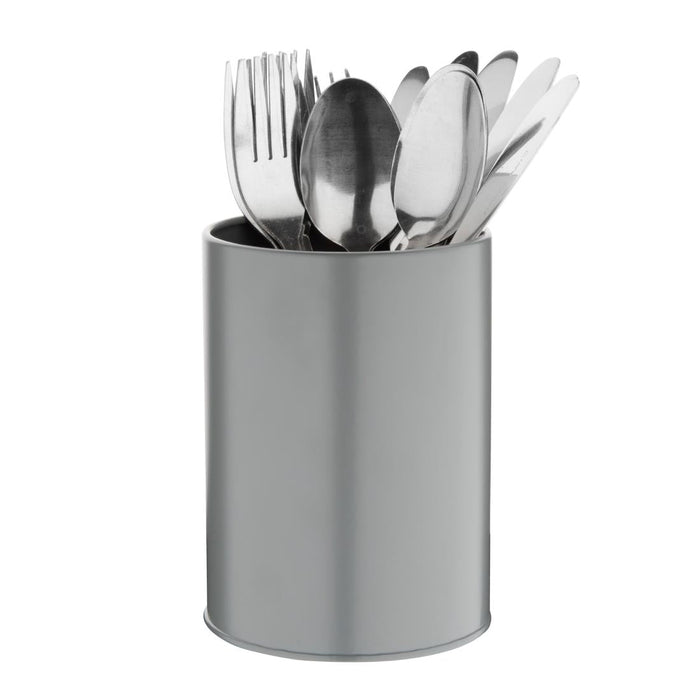 Olympia Galvanised Utensil Tin Grey Olympia