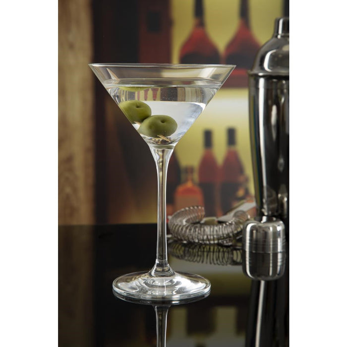 Olympia Campana One Piece Crystal Martini Glass 260ml (6 Pack) Olympia