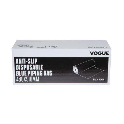 Vogue Anti-Slip Disposable Blue Piping Bags (100 Pack) Vogue